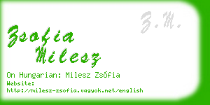 zsofia milesz business card